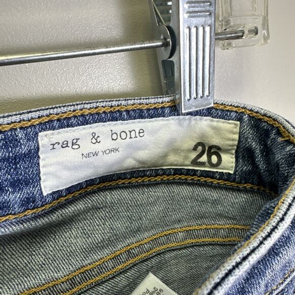 Rag & Bone Dre Low Rise Slim Boyfriend Jeans Womens 26 Medium Wash Denim Y2K - Picture 5 of 8